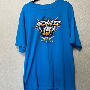 Donny Schatz/ Knoxville 2013 World Of Outlaws Blue Tee. Good Condition. Size XL.
